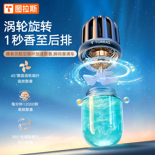 TORRAS/图拉斯 F36车载香薰汽车内香水空调出风口装饰持久淡香氛女男士专用高档摆件 商品图2
