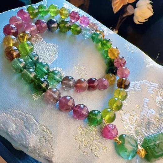 7mm-8mm多圈彩虹碧玺手串 商品图2
