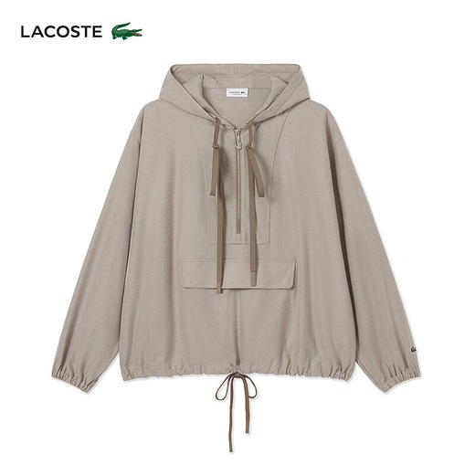Lacoste法国鳄鱼女装新款时尚休闲半拉链连帽套头衫CF4188-10 商品图1