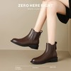 ZHR切尔西靴女气质短靴2024秋冬新款加绒瘦瘦靴平底马丁靴烟筒靴 商品缩略图5