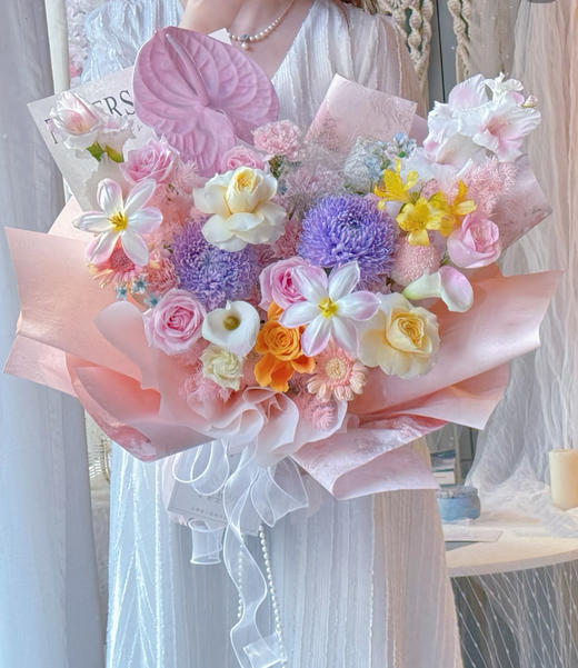 人间四月天--粉色系混搭花束 商品图0