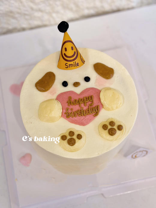 #可爱的小修狗蛋糕 #ins简约 忌廉蛋糕（默认自提，收费配送请联系客服） 商品图0