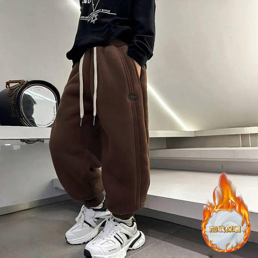 贝叮熊加厚羊驼绒保暖运动裤 商品图1