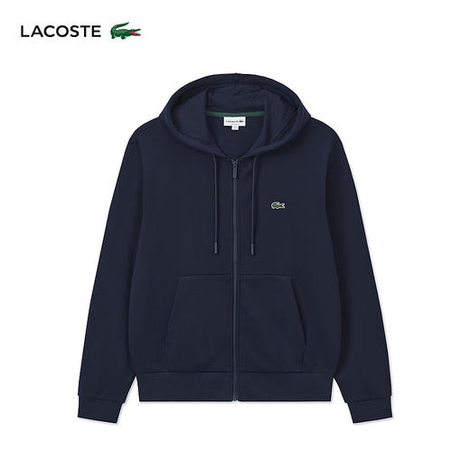 Lacoste法国鳄鱼男装新款纯色简约休闲开衫连帽卫衣外套SH1642-98 商品图3