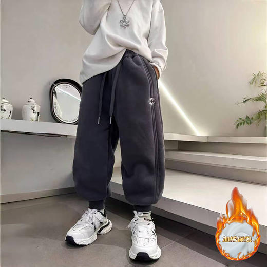 贝叮熊加厚羊驼绒保暖运动裤 商品图2