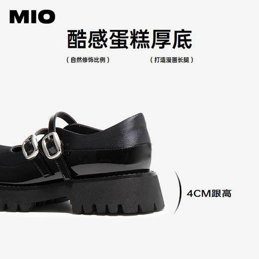 MIO米奥厚底皮带扣设计玛丽珍鞋酷感学院风休闲鞋M251414447 商品图4