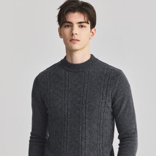 【LP同款】LPIUTY美利奴羊毛纯色绞花男士羊毛衫，秋冬足够温暖B058320（下单3-7天发货） 商品图6