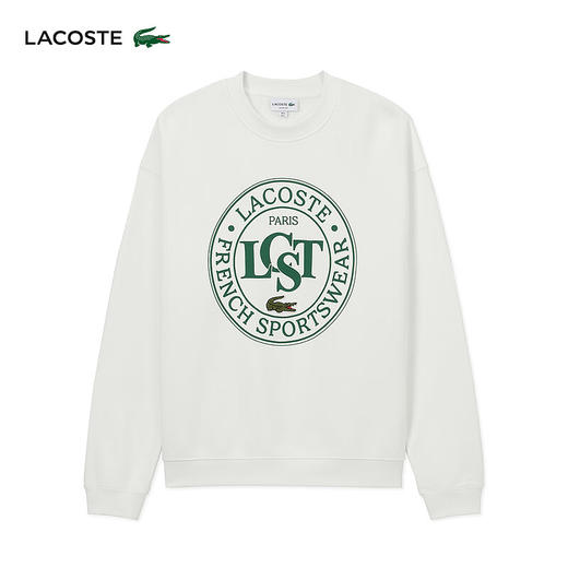 Lacoste法国鳄鱼男装新款时尚宽松纯棉套头圆领长袖卫衣SH2897-10 商品图6