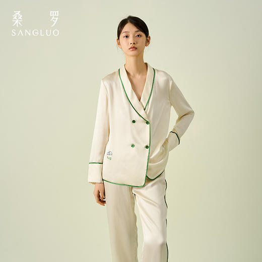 桑罗蜂胶养护睡衣套装亲肤柔软家居服女 商品图3
