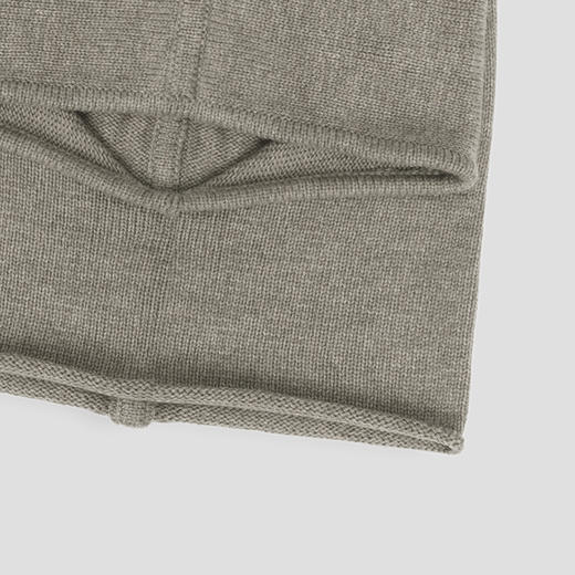 ROMI STUDIO“简约百搭”羊绒桑蚕丝连帽围脖迷雾绿拉法帽 23AWM332 商品图2