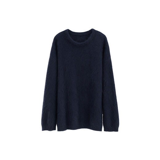 绽放751朵/【鹤绒系列】冬季慵懒宽松落肩带围脖可拆卸套头毛衣 商品图3