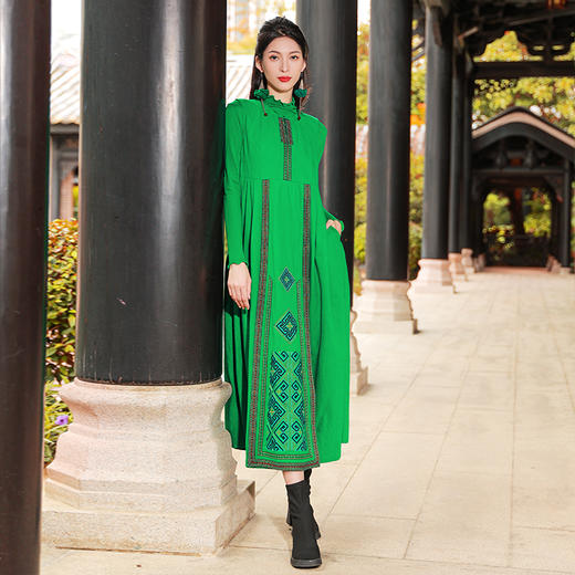 绿色系 | 绿梧无袖改良清马面连衣裙 | 现货加急发 商品图1