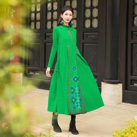 绿色系 | 绿梧无袖改良清马面连衣裙 | 现货加急发