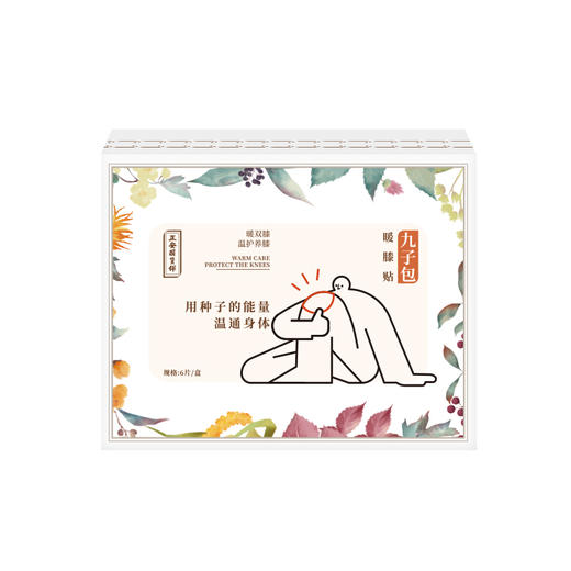正安 分区定位1次温通3经 6小时发热养护膝盖祛寒湿 九子膝盖贴  6袋/盒 商品图4