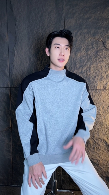 WY310秋冬季新款重磅美式撞色设计复古时尚长袖卫衣宽松潮流