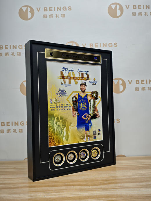 收藏系列 斯蒂芬库里 纪念装饰画 2022年勇士总冠军 库里FMVP（非亲签） 商品图3