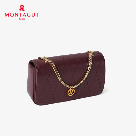 法国梦特娇秋冬精致羊皮链条单肩包斜挎包 商品图2