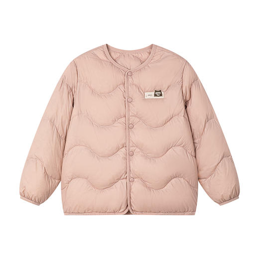 笛莎千与2024冬季新款男女童同款简约基础圆领轻薄羽绒服 商品图4