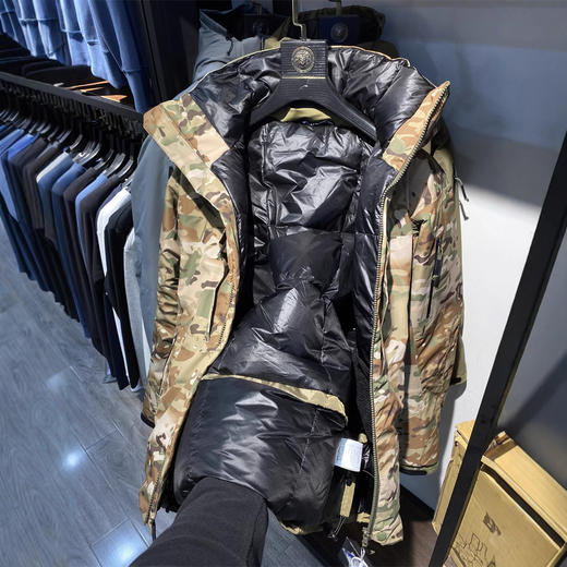 军鸟轻奢款!线下1W! 抗寒-30! 2024新款90白鸭绒防风防水保暖机能羽绒服男款 商品图3