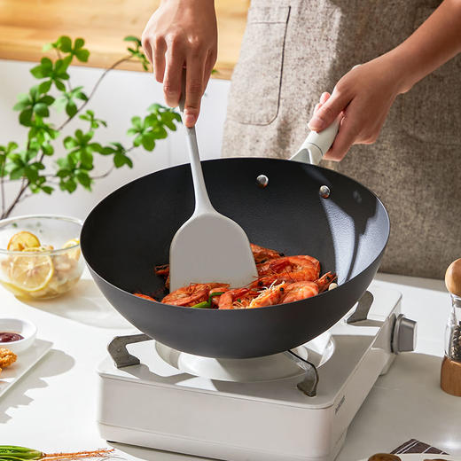 神田（KANDA）铁神云朵款多功能0涂层不粘炒锅32cm云峰白& 富贵红（赠蒸盘+清洁膏/乳） 商品图12