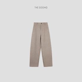 THESOONG"自在从容"花纱羊毛厚实保暖连腰精裁直筒休闲裤HWKZ6110