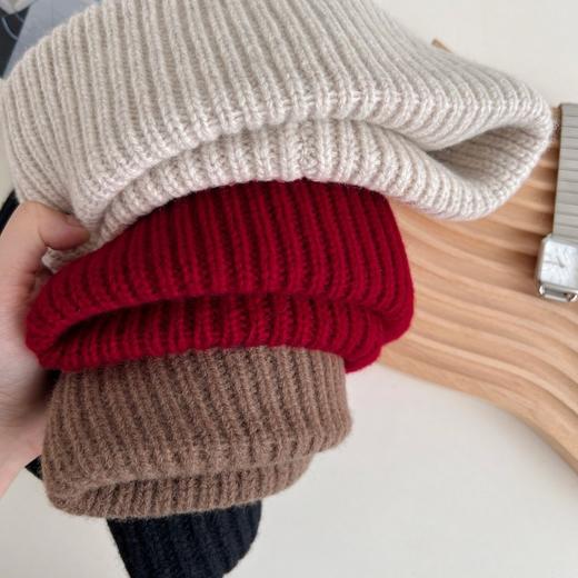 老米优品🎈3-5天。羊毛帽！好温暖《100%澳洲进口绵羊毛帽子》冬日不可或缺美好小物，gao品质系列！韩系针织羊毛帽子 MZ241126A 商品图2