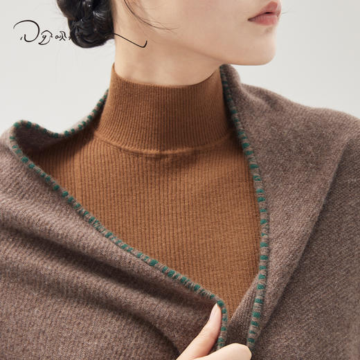 西藏手工氆氇羊绒围巾SJF96P755B 商品图1