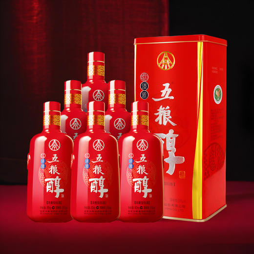 五粮醇红淡雅浓香型 白酒（方盒）500ml*1瓶 商品图6