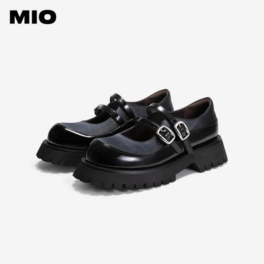 MIO米奥厚底皮带扣设计玛丽珍鞋酷感学院风休闲鞋M251414447 商品图2