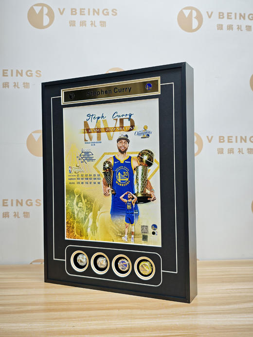 收藏系列 斯蒂芬库里 纪念装饰画 2022年勇士总冠军 库里FMVP（非亲签） 商品图2