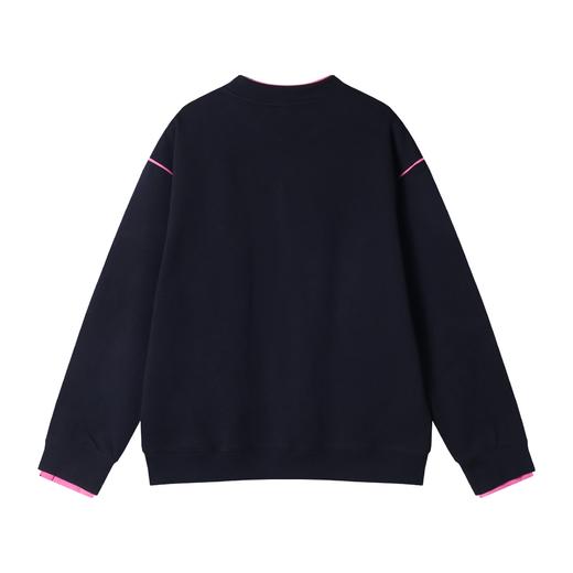 WY760季新款时尚个性美式撞色圆领长袖卫衣时尚宽松百搭上衣潮 商品图5