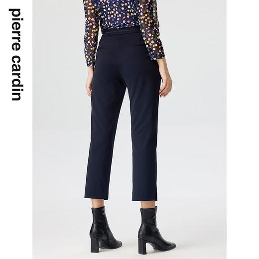 皮尔卡丹女装休闲裤职业工装裤秋冬直筒藏蓝色西裤P3365T3972N0
 商品图2