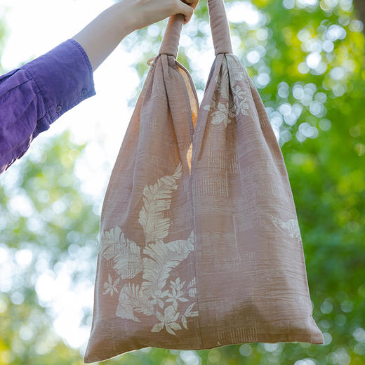 复古柔软暗纹包单肩女士挎包手提包小拎包购物包手提袋购物袋布袋大容量 商品图4