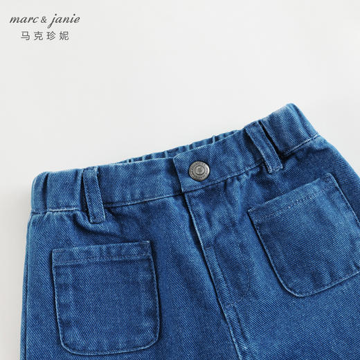 马克珍妮女童复古喇叭纯棉牛仔裤儿童裤子春秋款241820 商品图3