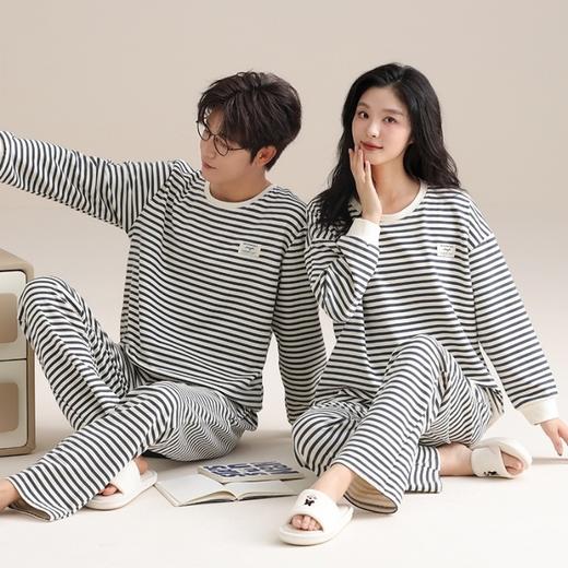 情侣磨毛暖暖睡衣 圆领套头保暖家居服套装（4-1117） 商品图3