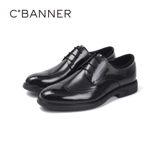 千百度男鞋正装皮鞋男士休闲商务皮鞋A25121691 商品图3