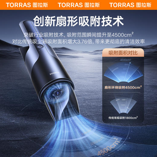 TORRAS/图拉斯 车载吸尘器车用大吸力小型手持汽车家用猫毛无线超强吸力桌面清洁 商品图1