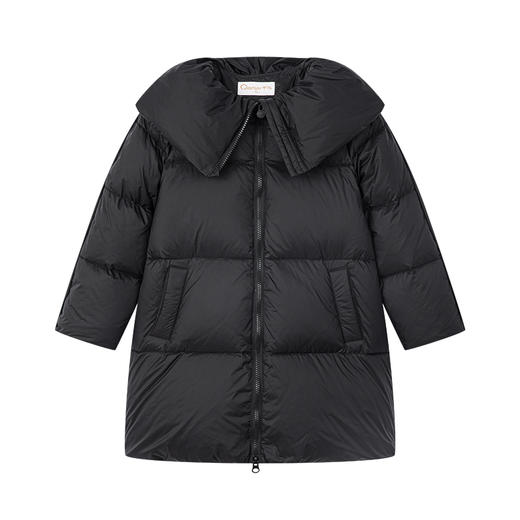 笛莎千与2024冬季新款男女童同款甜美大翻领三防中长羽绒服 商品图4