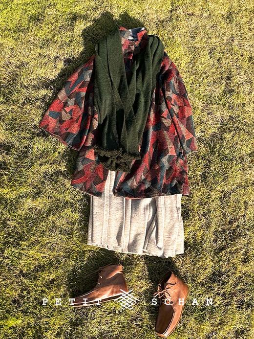 PETIT SCHAN小闪 CLO#657 Roundness 圆相 绵羊毛立领两穿休闲箱型中长款大衣 商品图5