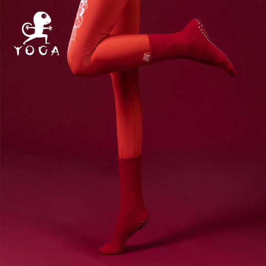 【现货秒发】壁虎瑜伽【2411WZ315】防滑鸿运瑜伽袜 商品图3