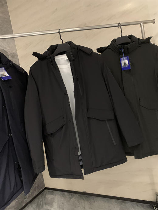 欧单小众!内置温度计!2024秋冬户外加厚保暖工装中长连帽派克棉服棉衣！ 商品图7