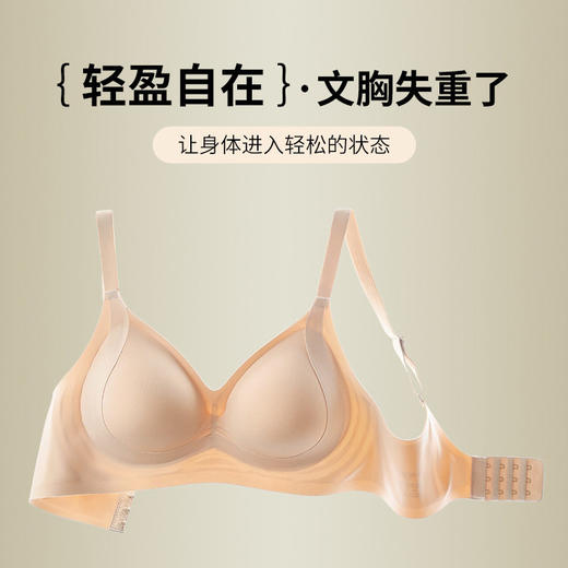 SDE-A28#  果冻软支撑一体式全固定手掌杯内衣女聚拢提拉无钢圈文胸（单件） 商品图2