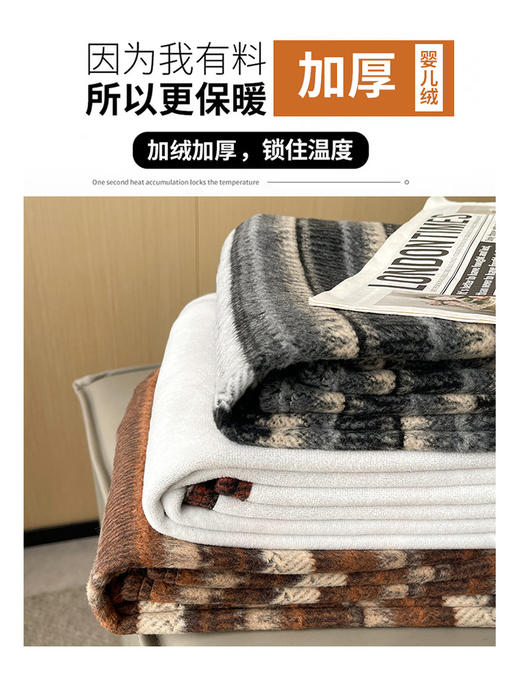 【复古毛呢条纹裤】秋冬新款 加绒裤子高腰垂感直筒裤 慵懒休闲阔腿裤  商品图2