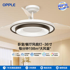 2件享95折🔥OPPLE欧普照明追风餐厅风扇灯现代简约线面卧室隐形吊扇灯