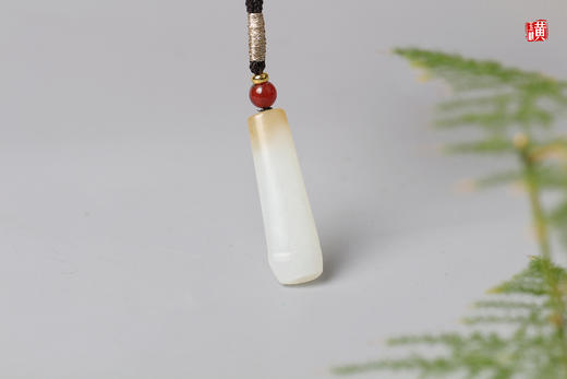 和田糖白玉竹节吊坠 配精美挂绳 商品图3