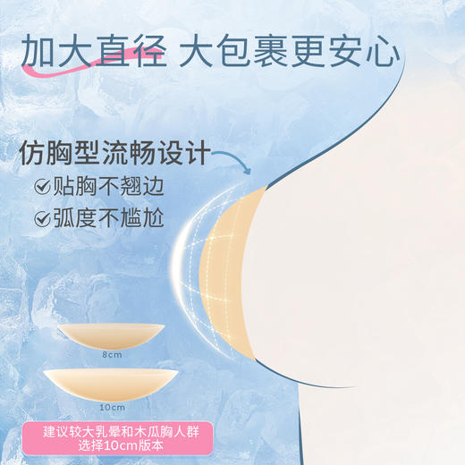 【防汗分尺码】奶糖派 边缘超薄防凸点分码隐形哑光乳贴 商品图1