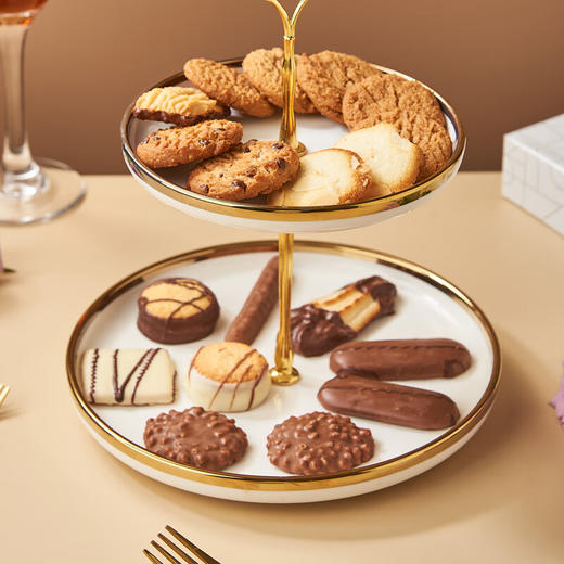 丹卓混合口味巧克力涂层饼干礼盒200g/152600 多种口味纯可可脂香浓酥脆 商品图2