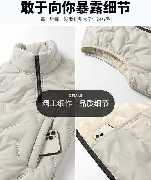 【防风加绒 石墨烯发热 三重保暖】罗蒙ROMON 石墨烯加绒马甲 商品图7