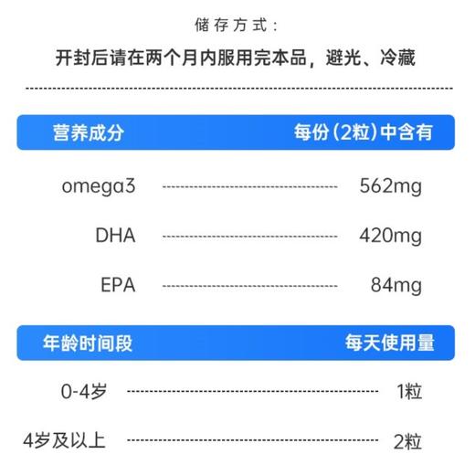 【保税】新加坡 维乐原（VitaRealm）儿童鱼油 40粒/盒 商品图3
