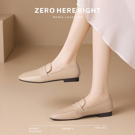ZHR则则复古简雅中口单鞋女鞋2024新款简约纯色舒适百搭鞋子通勤 商品图6